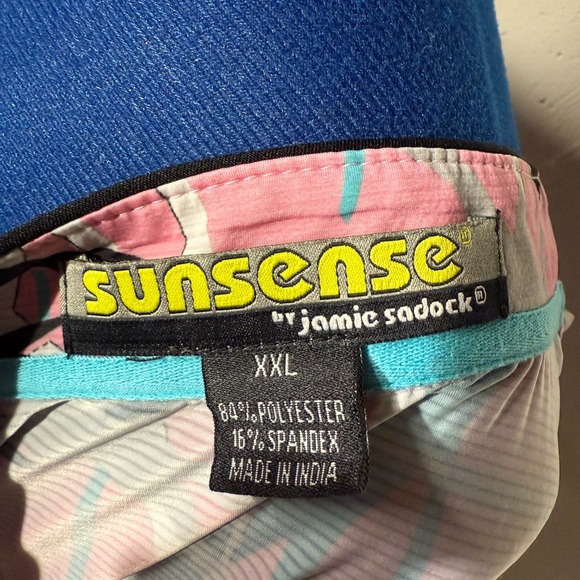 Colorful Abstract Print Long Sleeve swim top for sun protection - Picture 3 of 3